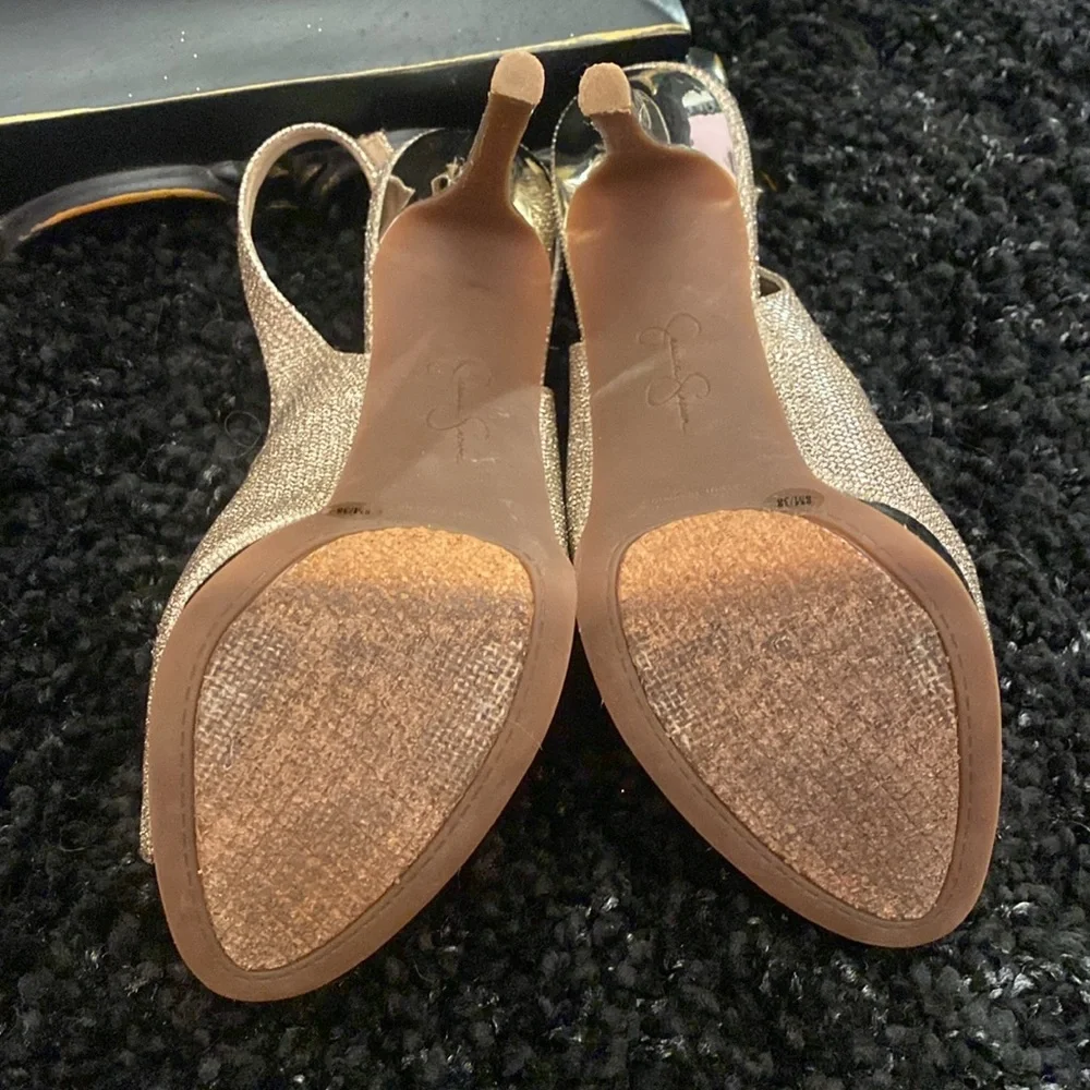 Jessica Simpson Sparkly Heels Sz 8 - Picture 4 of 8